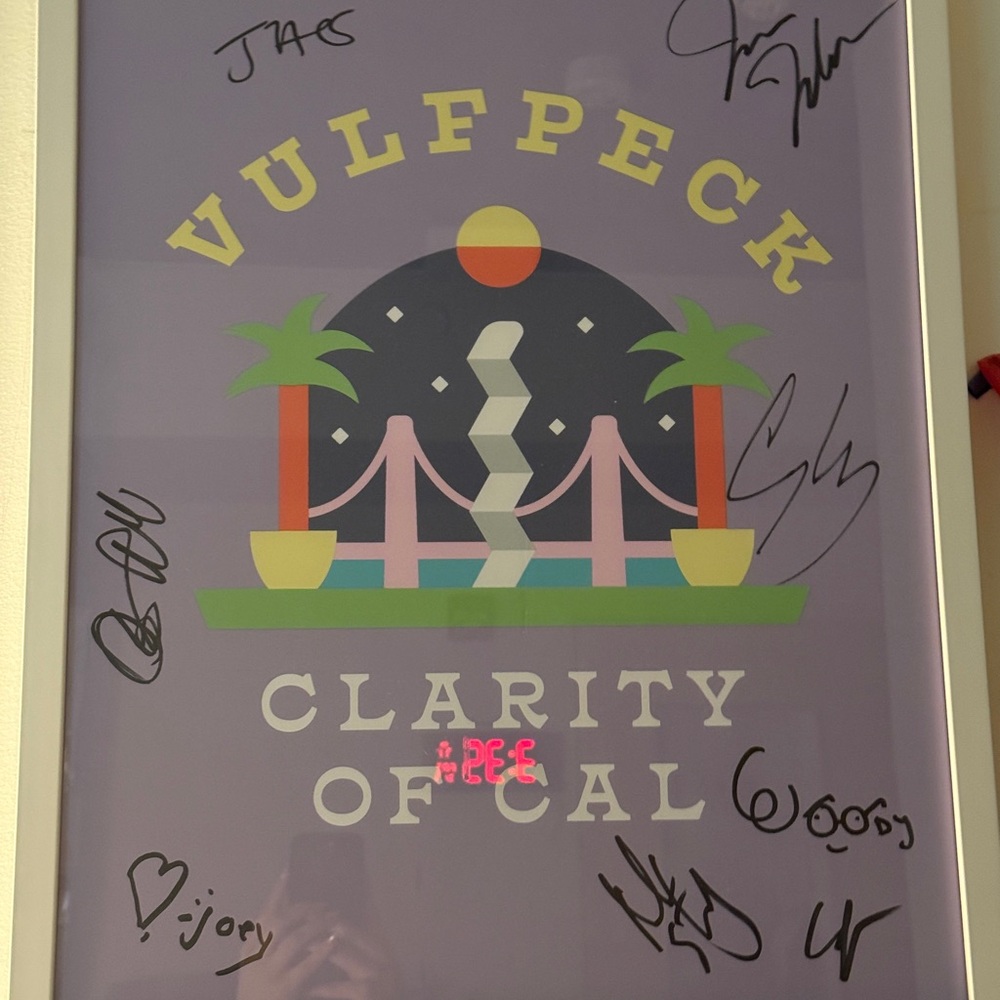 Signed Vulfpeck Clarity of Cal Poster • Professionally Framed UV Protected